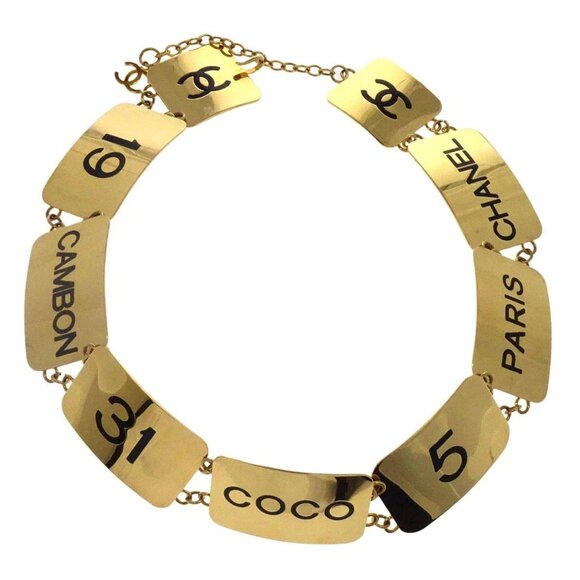 Chanel Chain Belt Gold Small Good 93P 05093 - Picture 1 of 5